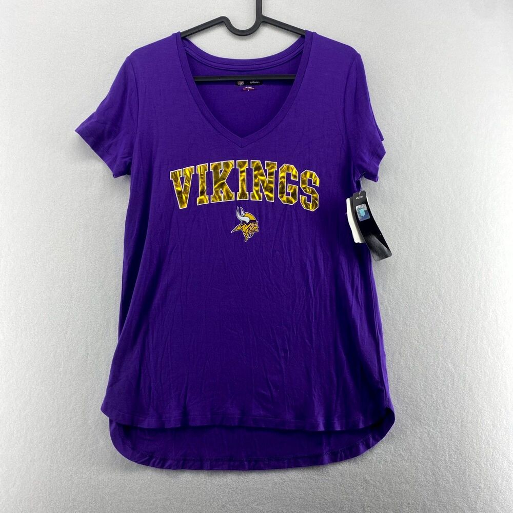 NFL Team Apparel NFL Football Minnesota Vikings Purple Tee Womens Size S NEW